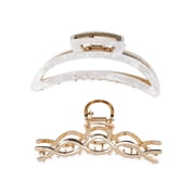 Women's Hair Claw Clips, 2-Pack