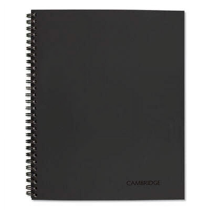 2PK Cambridge Wirebound Guided QuickNotes Notebook, 1 Subject, List-Management Format, Dark Gray Cover, 11 x 8.5, 80 Sheets (06066)
