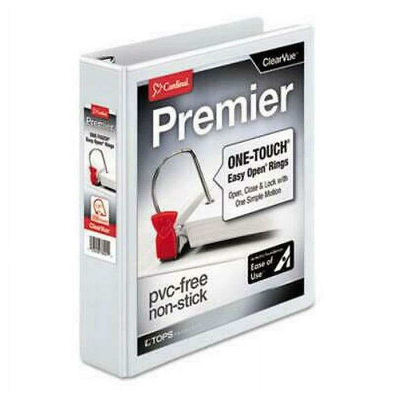 Premier Easy Open ClearVue Locking Slant-D Ring Binder, 3 Rings, 1.5 Premier Easy Open ClearVue Locking Slant-D Ring Binder, 3 Rings, 1.5