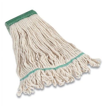 2PK Coastwide Professional Looped-End Wet Mop Head, Cotton, Medium, 5"""" Headband, White (24421268)