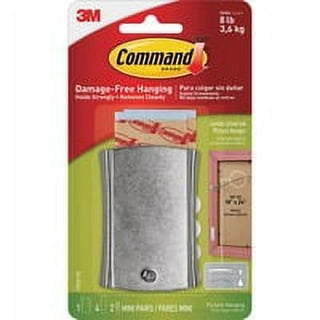 Command Sticky Nail Wire-Backed Hanger - 8 lb (3.63 kg) Capacity - for Decoration, Pictures - Metal - Silver - 1 / Pack Command Sticky Nail Wire-Backed Hanger - 8 lb (3.63 kg) Capacity - for Decoration, Pictures - Metal - Silver - 1 / Pack
