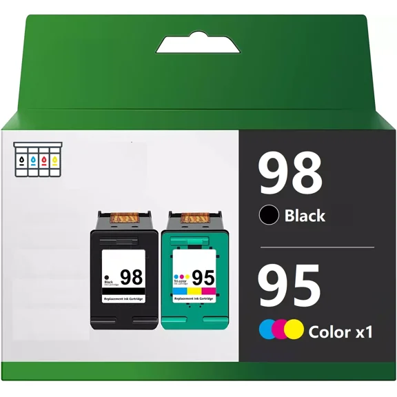 2PK Compatible for HP 98 95 Ink Cartridge For Officejet 6305 6310 6310xi