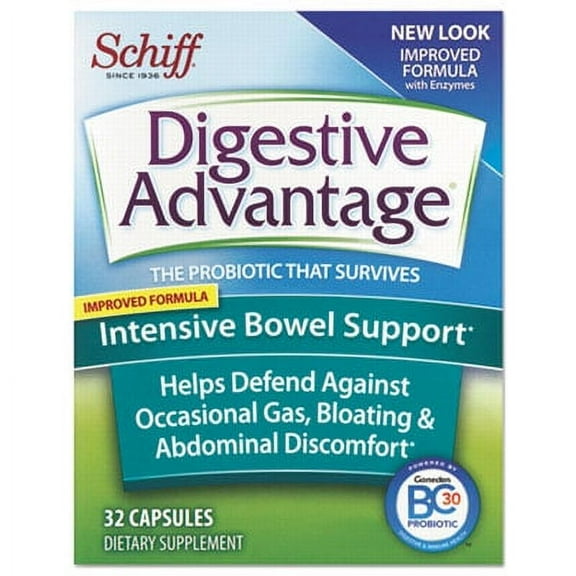 2PK Digestive Advantage Probiotic Intensive Bowel Support Capsule, 32 Count (00116)
