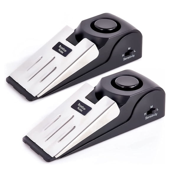 2PK Door Stop Alarm Door Stopper 120db Security Alarm for Travel Dorm Hotel Home Unbranded