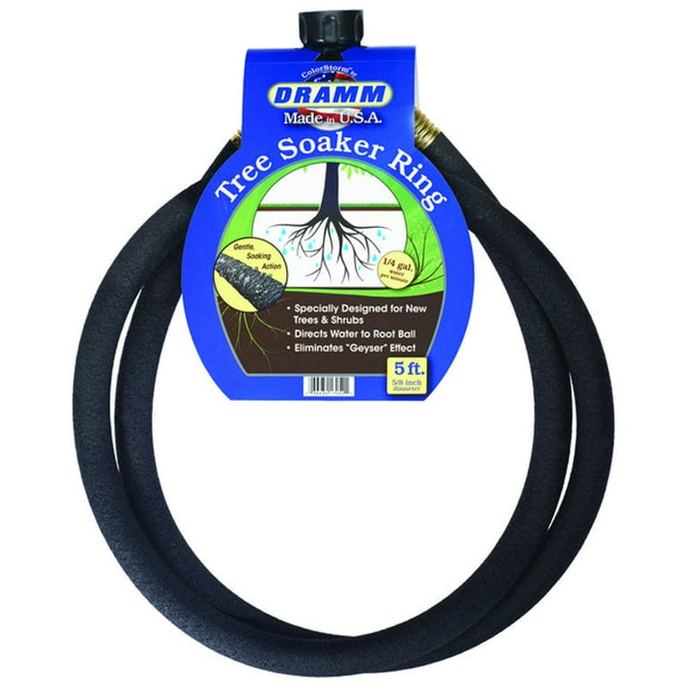 Dramm ColorStorm 5/8 in. D X 5 ft. L Heavy Duty Premium Grade Tree Soaker Ring Black Dramm ColorStorm 5/8 in. D X 5 ft. L Heavy Duty Premium Grade Tree Soaker Ring Black