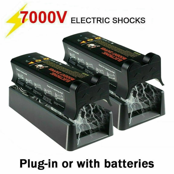 2PK Electronic Mouse Trap Pest Victor Control Rat Killer Electric Rodent Zapper