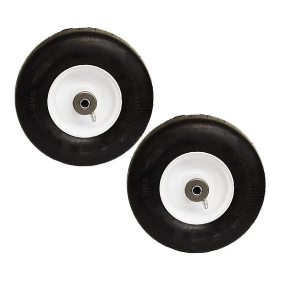 2PK Flat Free Solid Puncture Proof 9x3.5x4 9x3.50-4 9x3.50x4 Tire Wheel Tire Assembly Replacement for Ferris Snapper 1521181 5021181