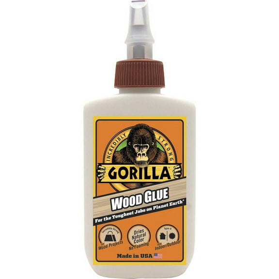 2PK Gorilla Glue Wood Glue, 4 Ounce Bottle, Natural Wood Color (Pack Of 1) (6202003)