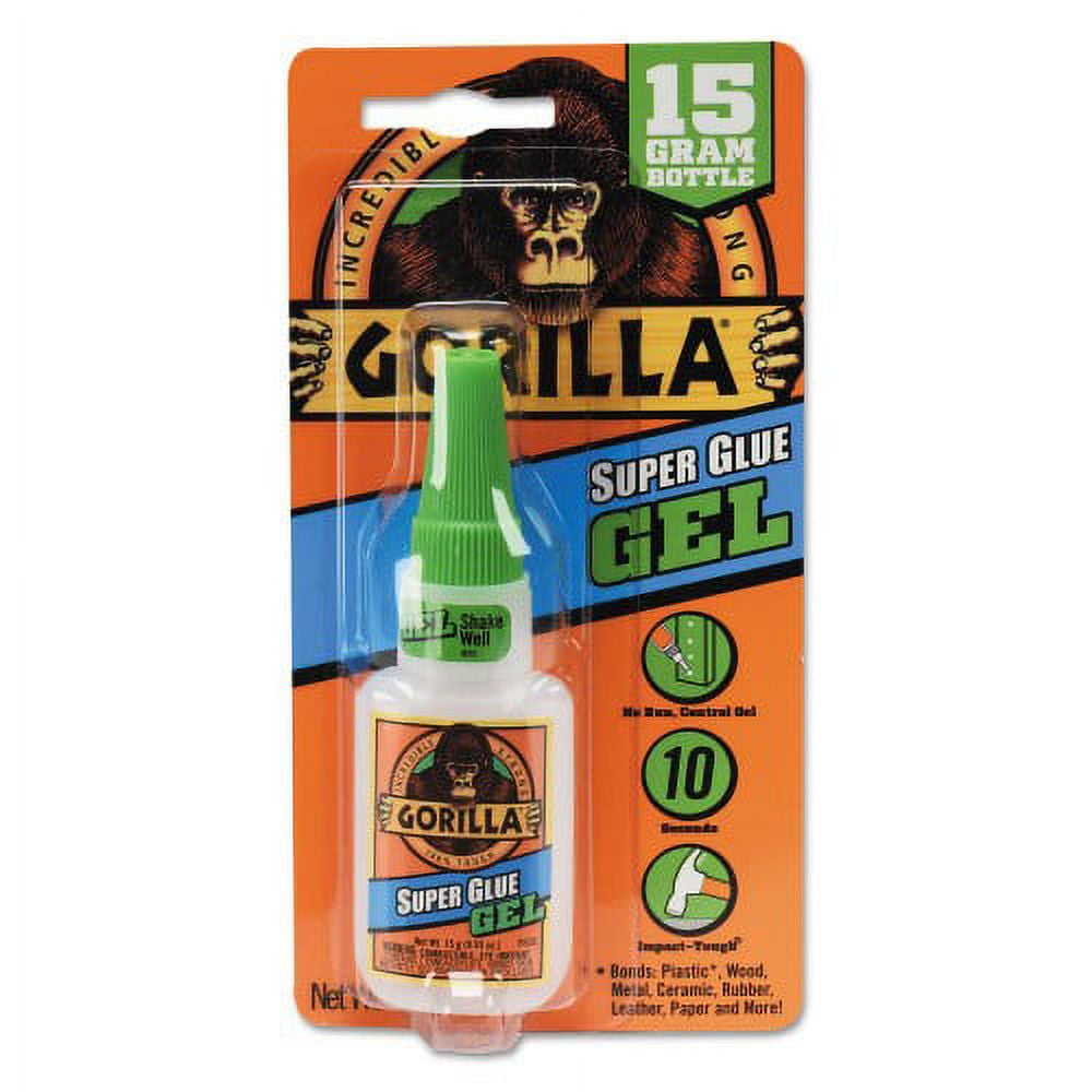Gorilla Glue-2PK Super Glue Gel, 0.53 Oz, Dries Clear