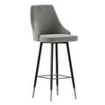 thumbnail image 1 of 2PK Gray Leather Bar Stools, 1 of 3