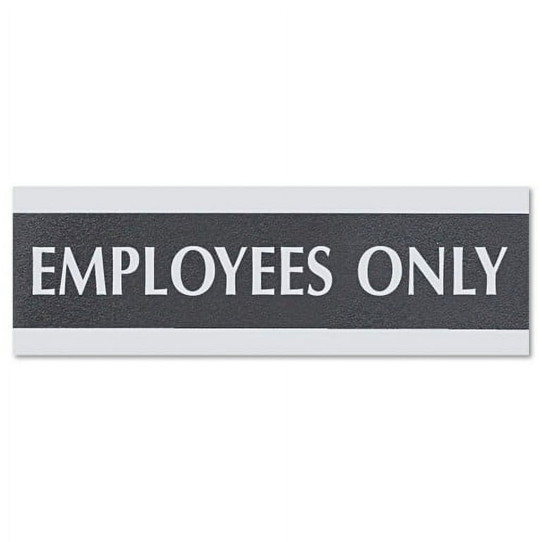 Century Series Office Sign, OFFICE, 9 x 3, Black/Silver Century Series Office Sign, OFFICE, 9 x 3, Black/Silver