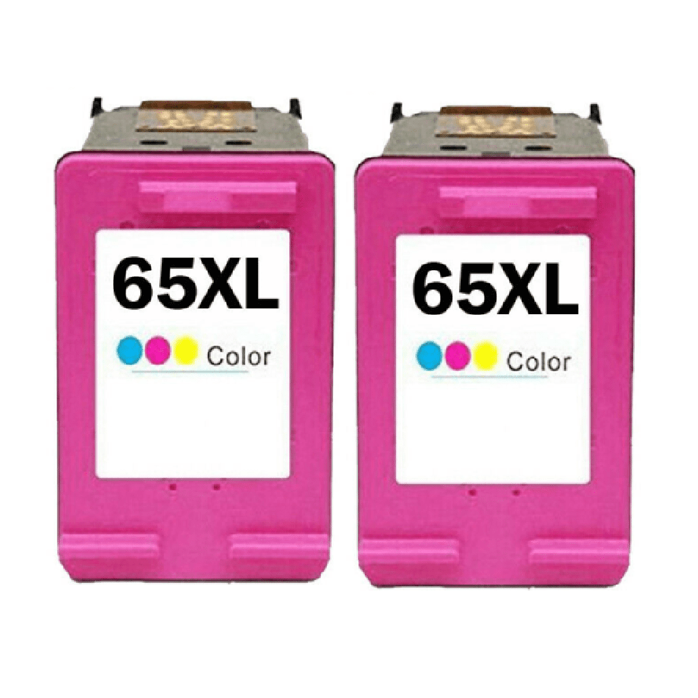 2PK High-Yield Tri-Color Ink Cartridges for 65XL 65 - Fits 2620 2621 ...