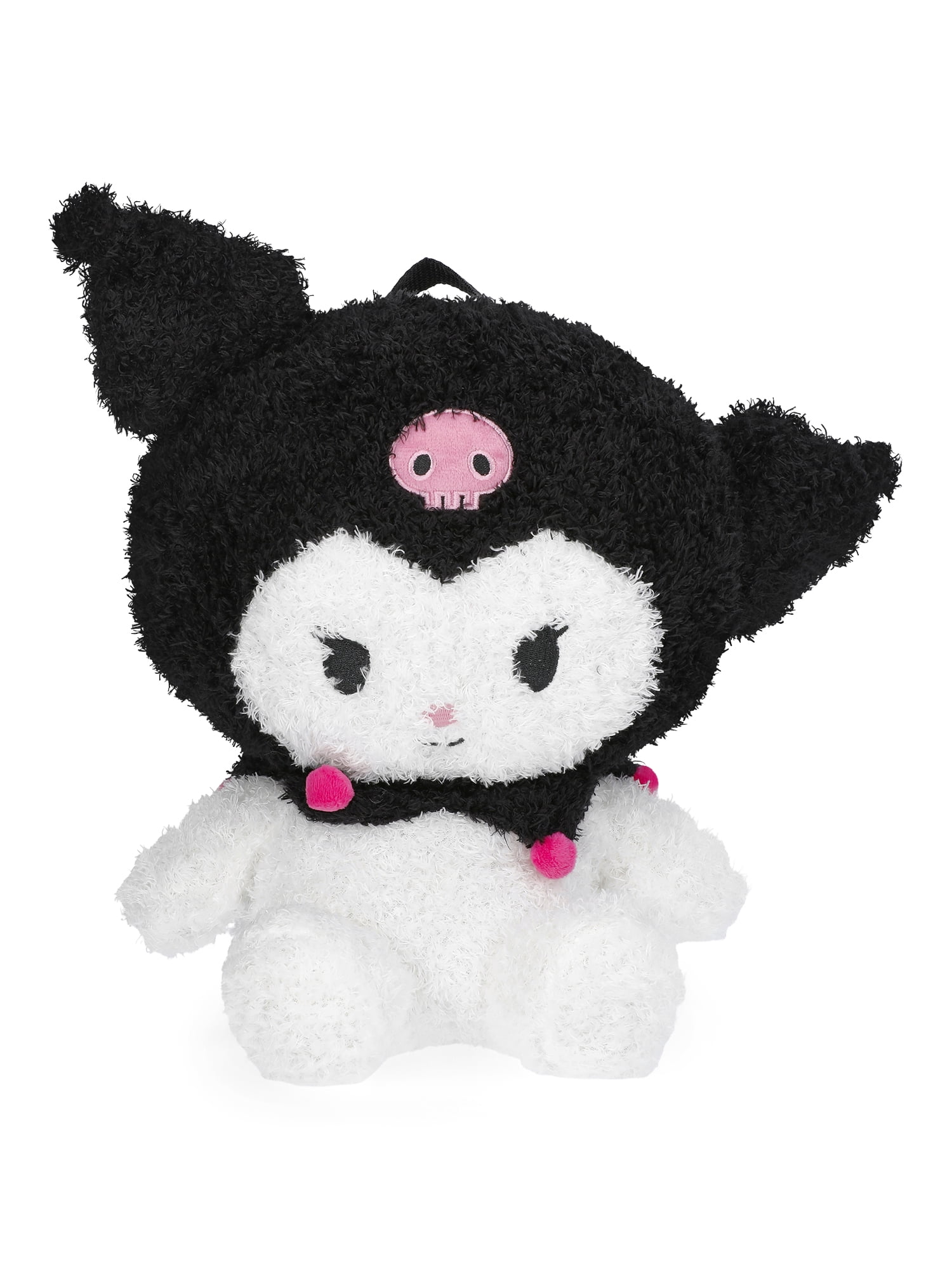Hello Kitty and Friends Girls 12.5” Kuromi Plush Backpack, Black
