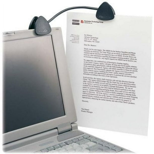 FlexClip Gooseneck Copyholder, Monitor/Laptop Mount, Plastic, Black FlexClip Gooseneck Copyholder, Monitor/Laptop Mount, Plastic, Black