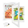 thumbnail image 1 of [2PK] Kids Art Frame | ATOBART Front Opening Kids Artwork Frames Framed Art Picture,Picture Storage Frames Crafts Drawing Hanging Art Display for A4 (White), 1 of 3