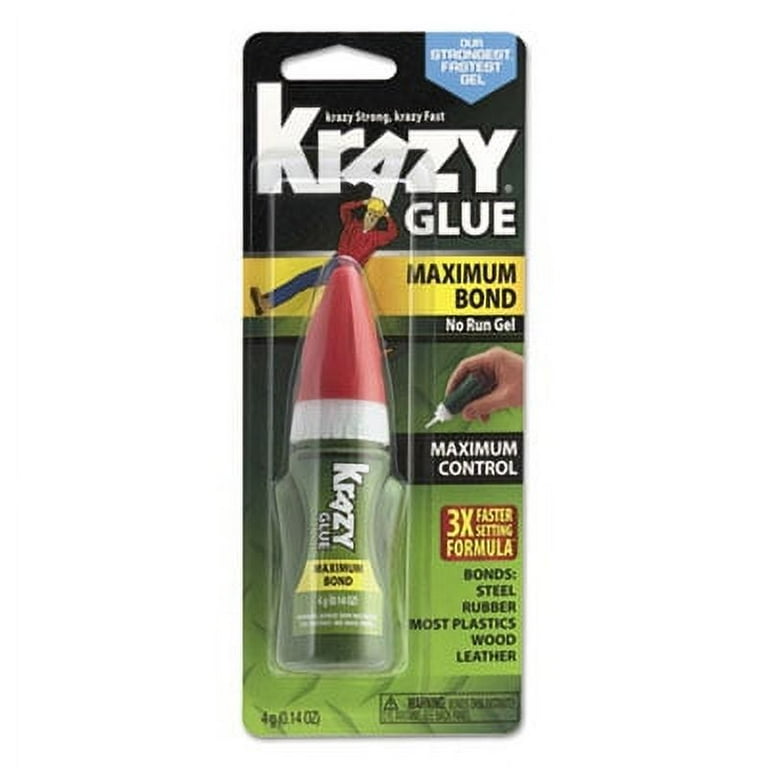 Maximum Bond Krazy Glue, Precision Tip, 0.14 oz, Dries Clear Maximum Bond Krazy Glue, Precision Tip, 0.14 oz, Dries Clear
