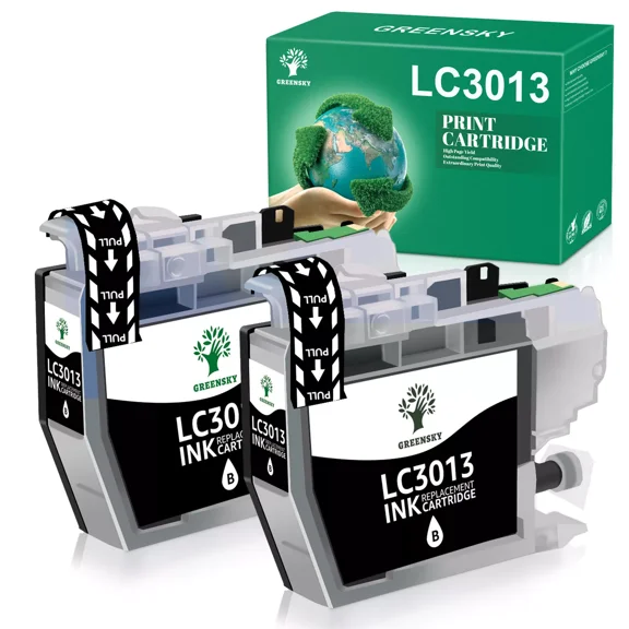 2PK LC3013 LC3011 Black Ink Cartridges for Brother MFC-J895DW J497DW J690DW