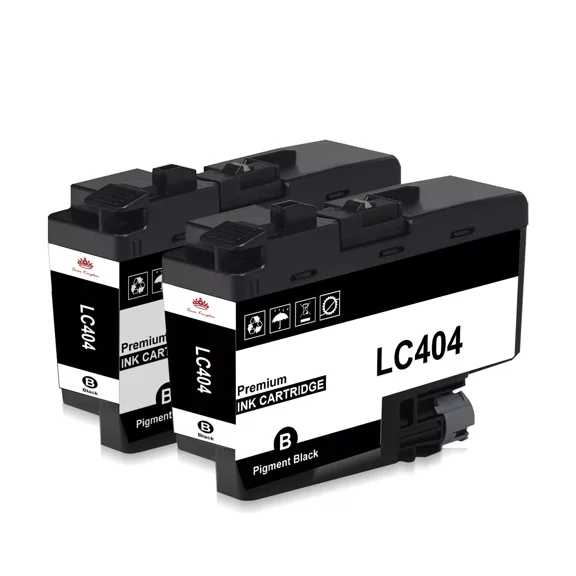 2PK LC404 Compatible Black Ink Cartridges for Brother MFC-J1205W J1215W LC-404XL