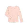 thumbnail image 1 of 365 Kids From Garanimals Girls Graphic Tee with Lettuce Edge, 2-Pack, 1 of 1