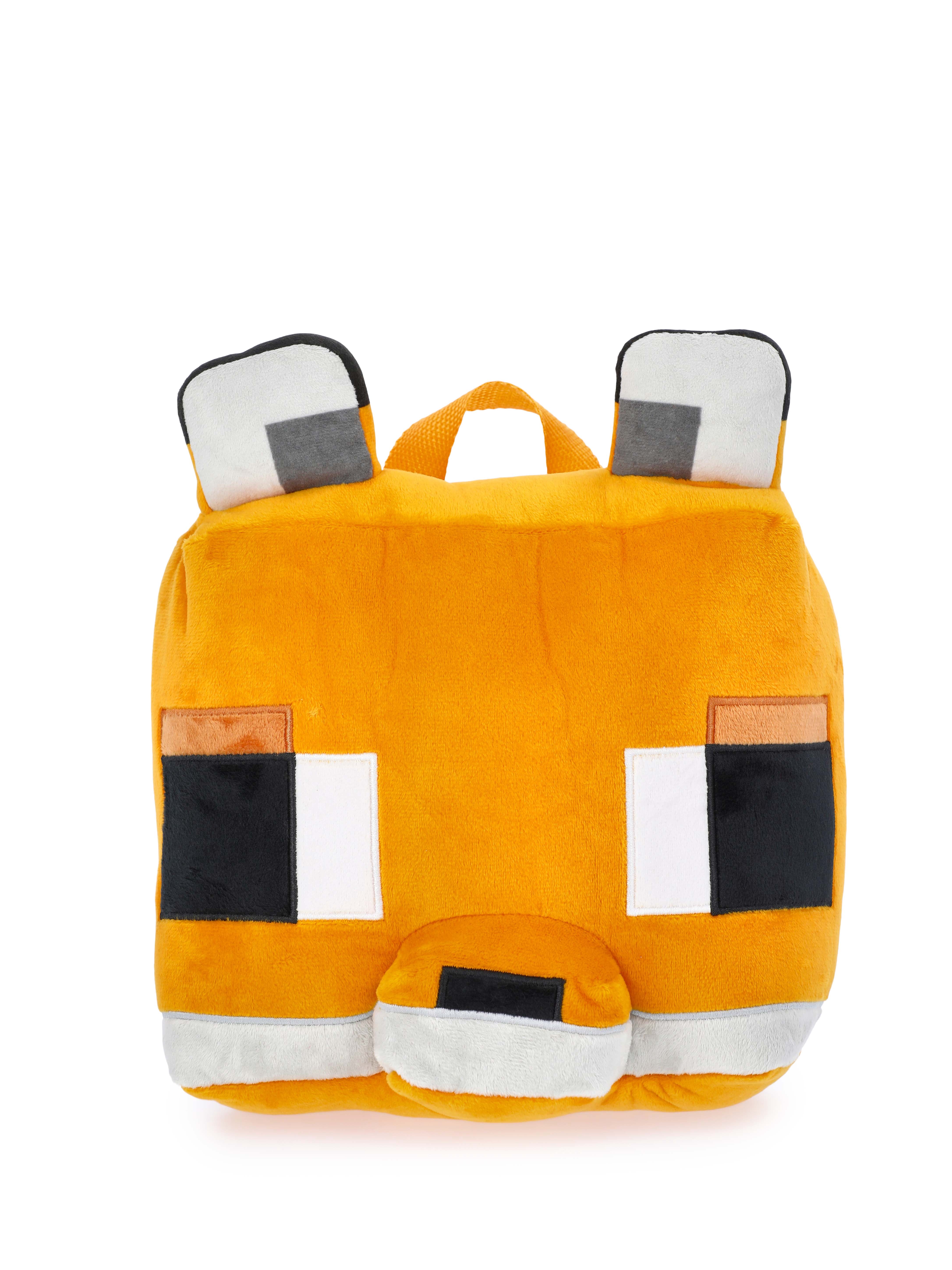 Minecraft Boys Fox Plush Backpack, 12.5" Orange