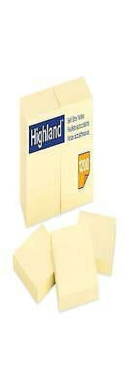 2PK MMM6549YW Self-Stick Notes, 3 x 3, Yellow, 100-Sheet, 12/Pack