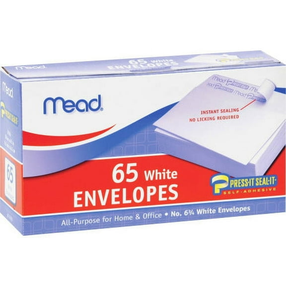 2PK Mead No. 6-3/4 All-purpose White Envelopes (75028)
