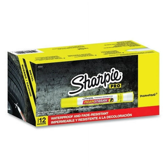 2PK Mean Streak Marking Stick, Broad Bullet Tip, Yellow