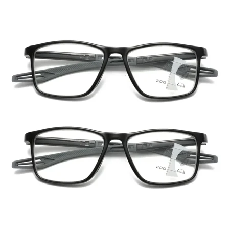 2PK Men Women Multifocus No Line Progressive Reading Glasses Multifocal Readers