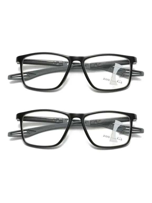 2PK Men Women Multifocus No Line Progressive Reading Glasses Multifocal Readers