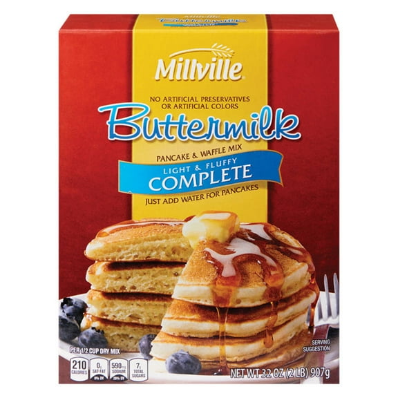 2PK - Millville Complete Buttermilk Pancake & Waffle Mix, 32 oz