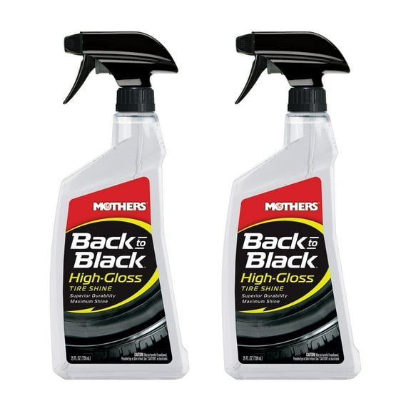 2PK Mothers Back To Black 24 OZ Tire Shine Provides A High Gloss Long Last