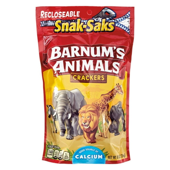 2PK - Nabisco Barnum Animal Crackers Snak Sak, 8 oz