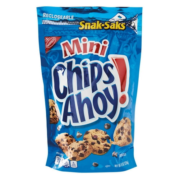 2PK - Nabisco Mini Chips Ahoy Snak Sak, 8 oz