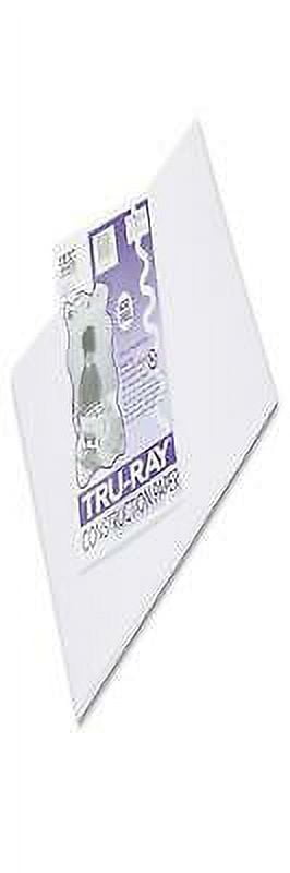 2PK Pacon Tru-Ray Construction Paper, 76 lb Text Weight, 12 x 18, White, 50/Pack (103058)