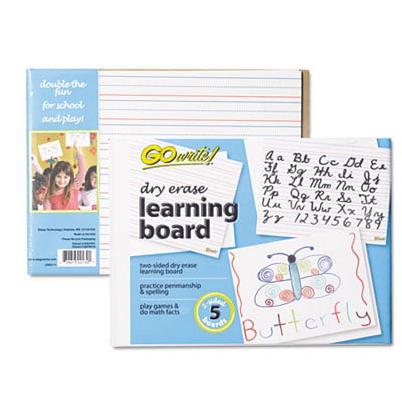 2PK Pacon GoWrite! Dry Erase Learning Boards, 8.25 x 11, White Surface