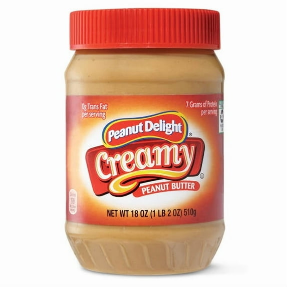 Peanut Delight Creamy Peanut Butter, 18 oz - (Pack of 2)