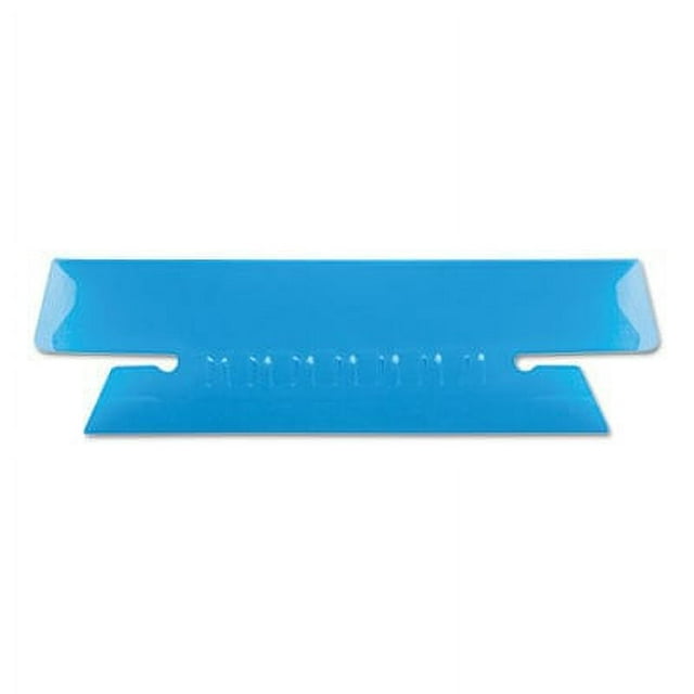 2PK Pendaflex PFX4312BLU Hanging File Folder Tabs, 1/3 Tab, 3 1/2", Blue Tab/White Insert, 25/Pack