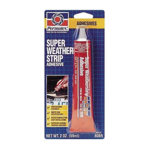 2PK Permatex 80638 Super Weatherstrip Adhesive, 2 Oz
