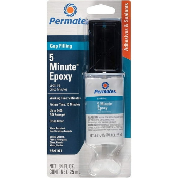 2PK Permatex 84101 PermaPoxy 5 Minute General Purpose Epoxy, 0.84 oz.