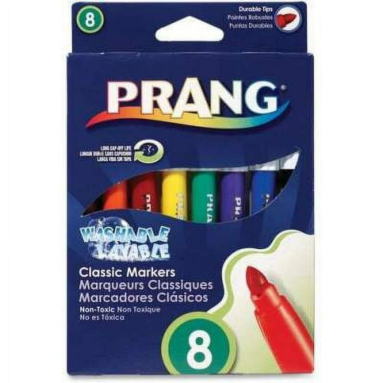 Washable Marker, Broad Bullet Tip, Assorted Colors, 8/Set Washable Marker, Broad Bullet Tip, Assorted Colors, 8/Set