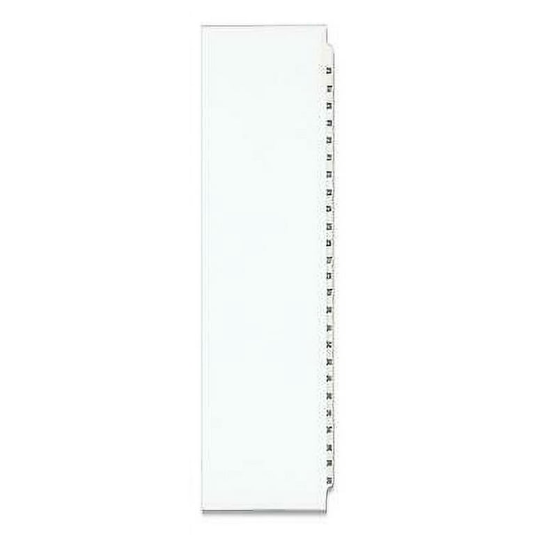 Preprinted Legal Exhibit Side Tab Index Dividers, Avery Style, 25-Tab, 226 to 250, 11 x 8.5, White, 1 Set, (1339)