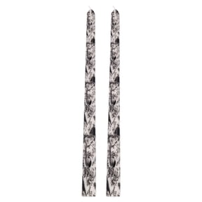 My Texas House Halloween Ravens Taper Candles, Black and White, 2 Count, 11"