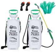 REALWORK 2pk 2-Gallon Handheld Tank Sprayer with Easy-Carry Shoulder Strap for Lawn, Garden, Yard, in Translucent White Visit the REALWORK Store