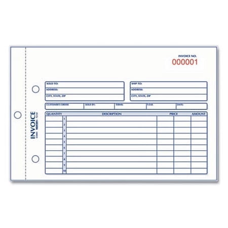 2PK Rediform 7L721 Invoice Book, 5 1/2 x 7 7/8, Carbonless Duplicate, 50 Sets/Book