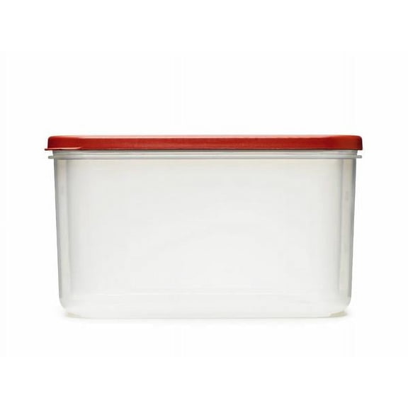 2PK-Rubbermaid 1776471 Modular Dry Food Container, Clear/Racer Red, 10-Cup