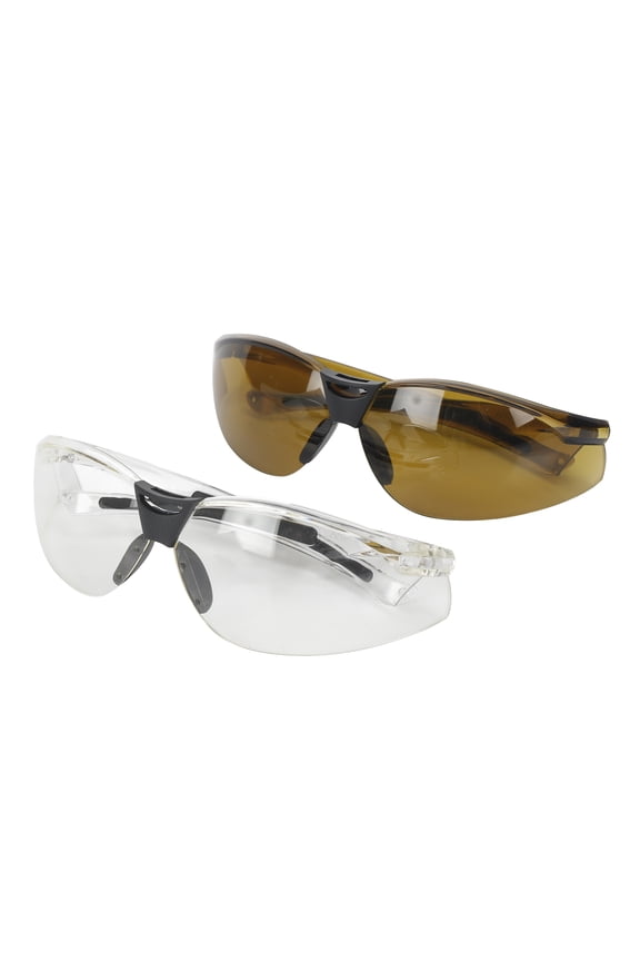 2-Pack Safety Glasses with UV Protection Lightweight ANSI Z87.1 Impact-Resistant Lens