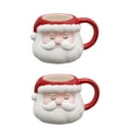 thumbnail image 1 of Holiday Time 2 Pack Santa Open Stock Mug Red- 15 oz, 1 of 8