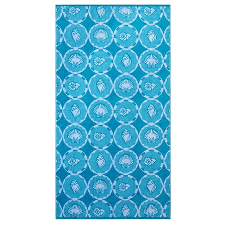 Better Homes & Gardens 2-Pack Beach Towel Bundle, Seashell Tile