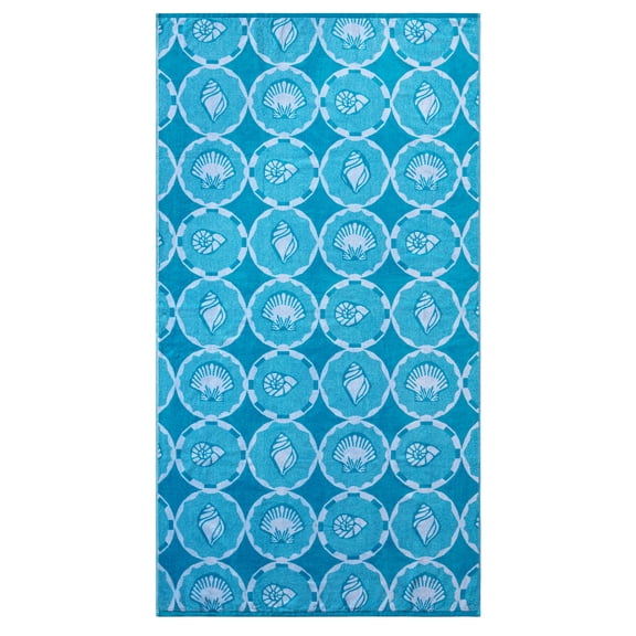 Better Homes & Gardens 2-Pack Beach Towel Bundle, Seashell Tile