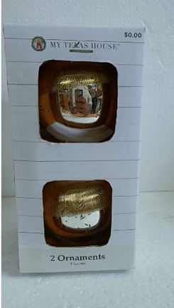 2 Count Gold Ball Christmas Ornaments, 5 in, by My Texas House